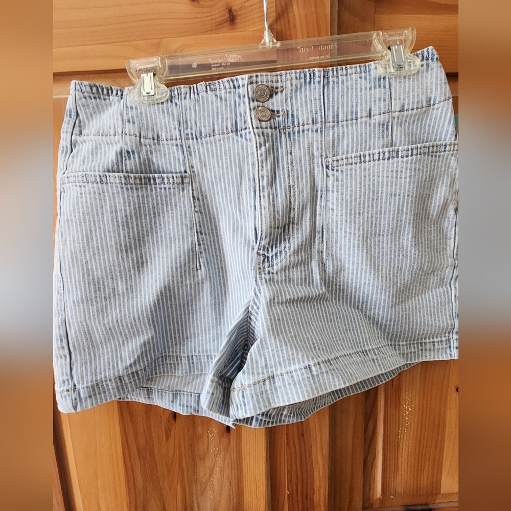 Striped Blue Women's Shorts